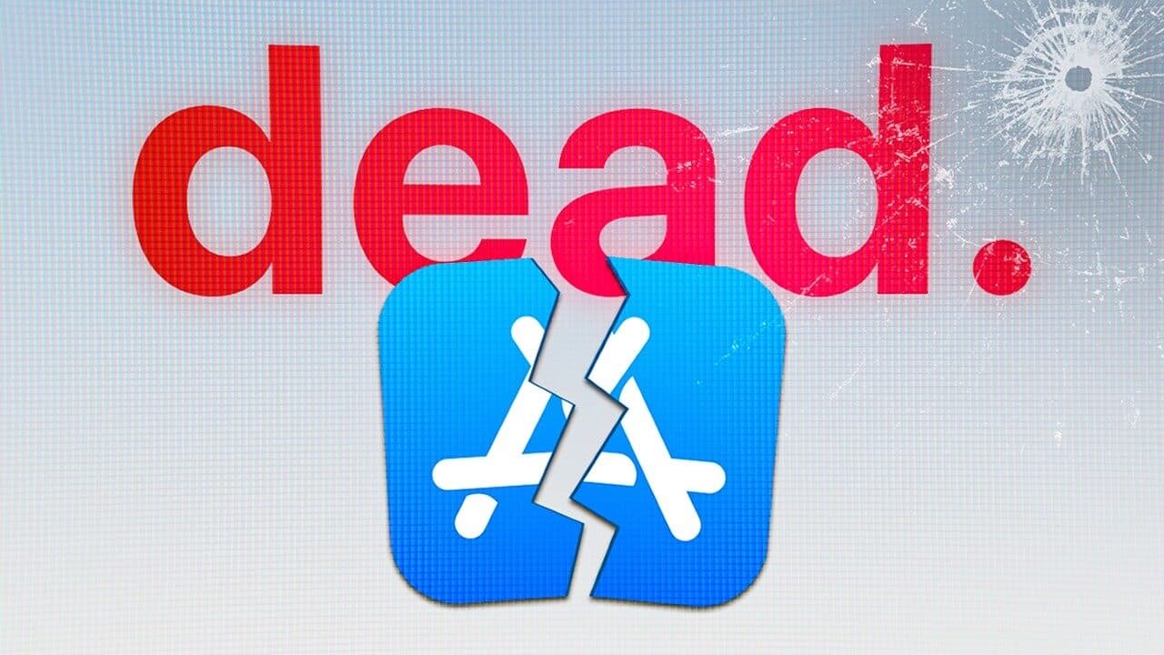 Piste « dead. » : l'icône de l'App Store fendue