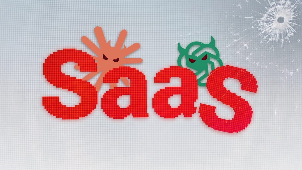Piste « SaaS » : le mot SaaS attaqué par deux petits monstres