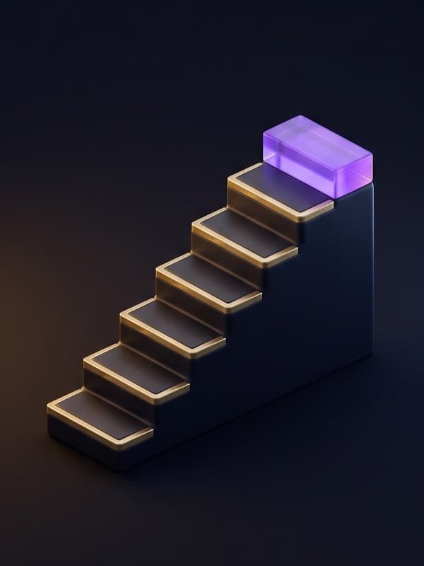 Couverture : un long escalier vers une porte ouverte
