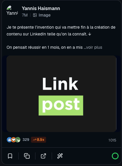Post LinkedIn de lancement d'une nouveauté produit